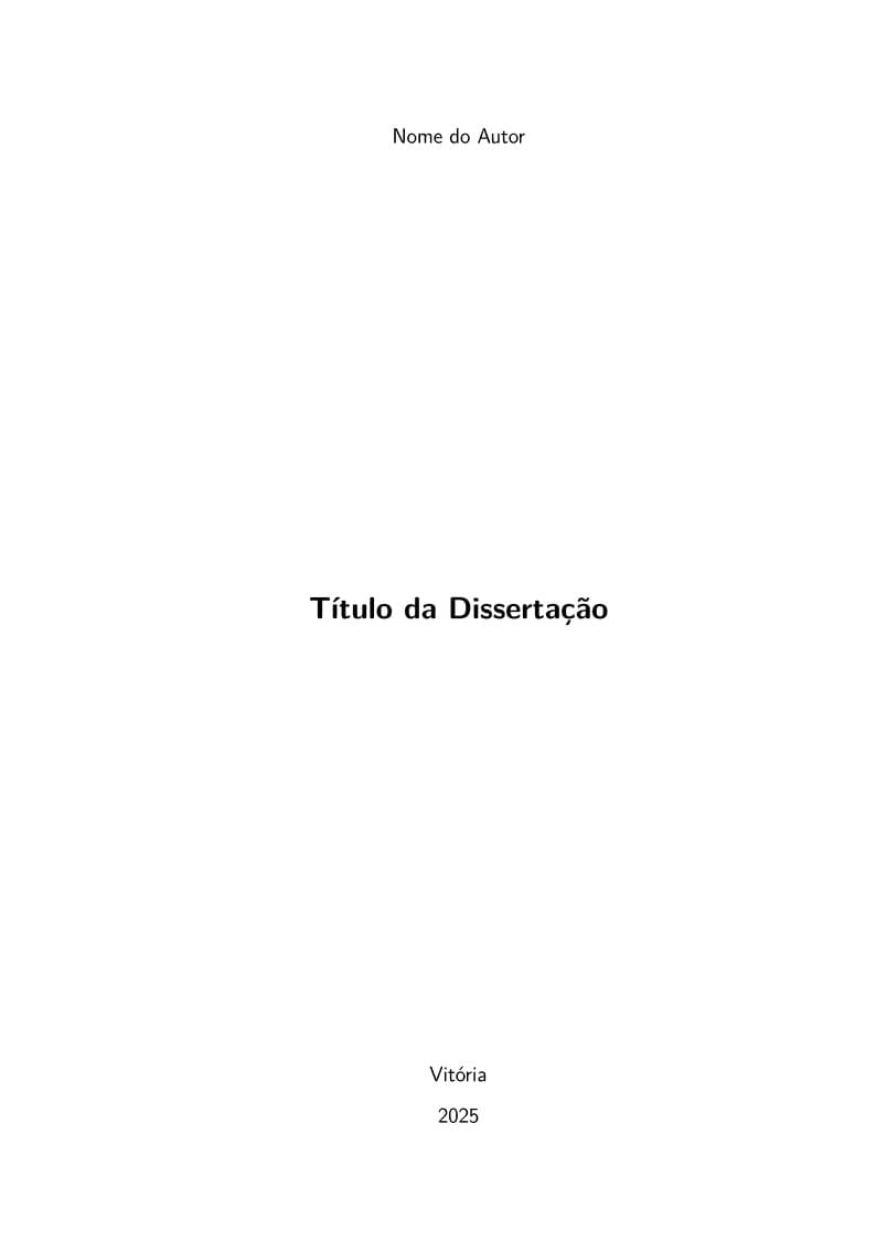 Modelo de Dissertação PPGMAT - UFES