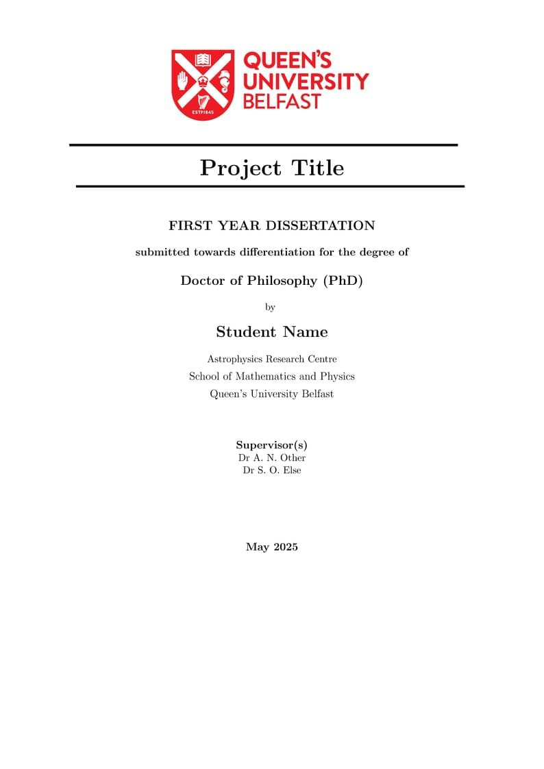 QUB Differentiation template