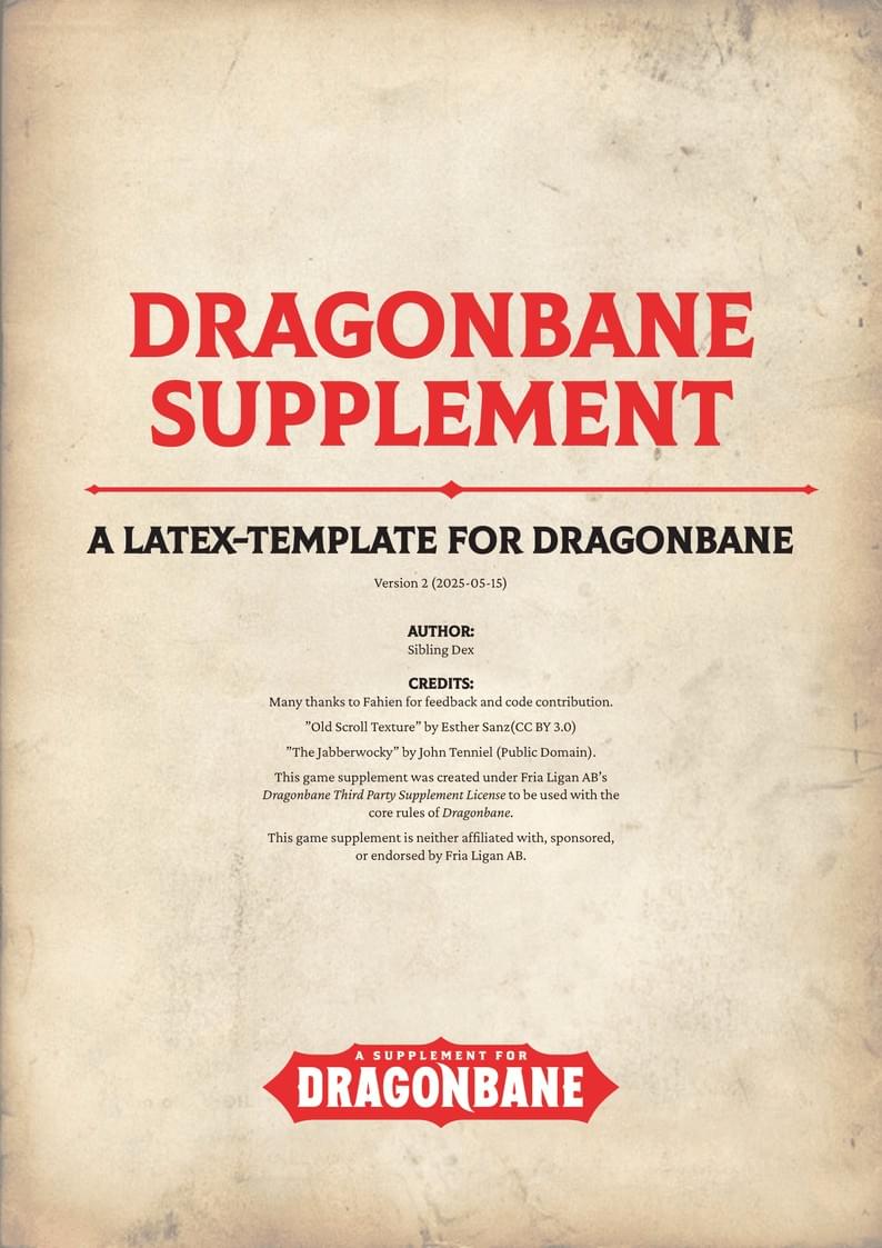 Dragonbane Template