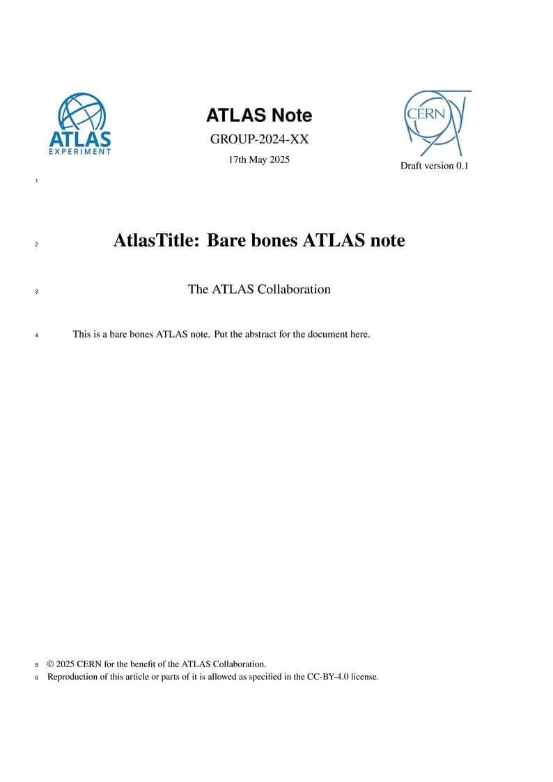 ATLAS Note Template