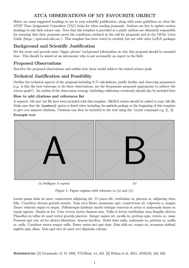 ATNF proposal template