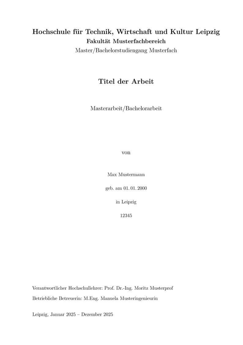 Abschlussarbeit HTWK Leipzig