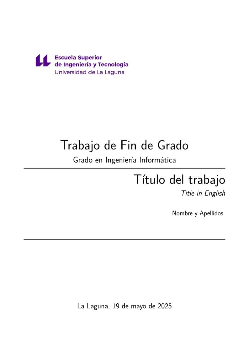ULL-ESIT-GII Memoria de Trabajo de Fin de Grado