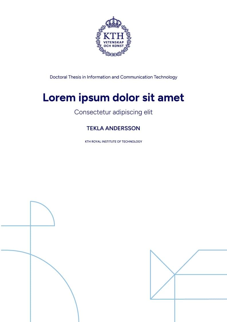 KTH Doctoral Thesis Template
