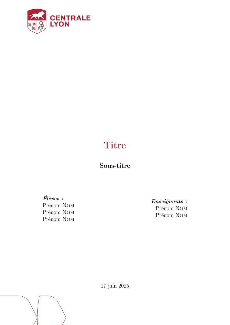 Centrale Lyon - Template