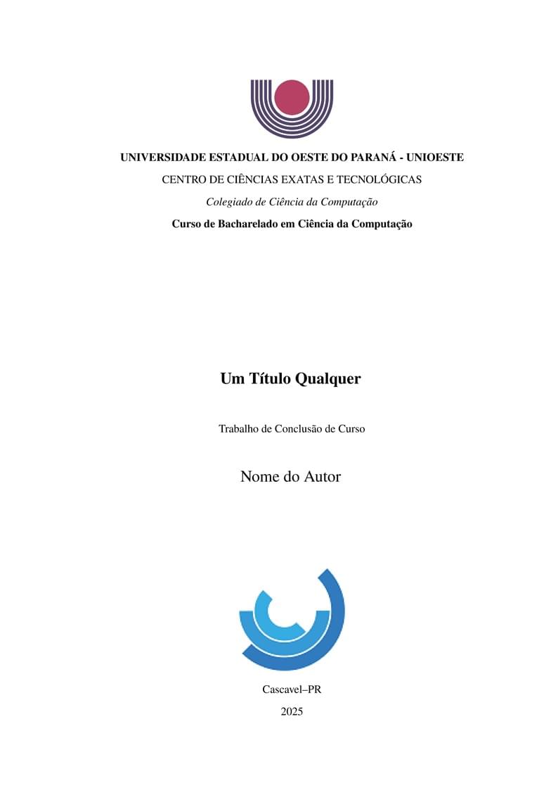 Modelo Latex Computação Unioeste Cascavel