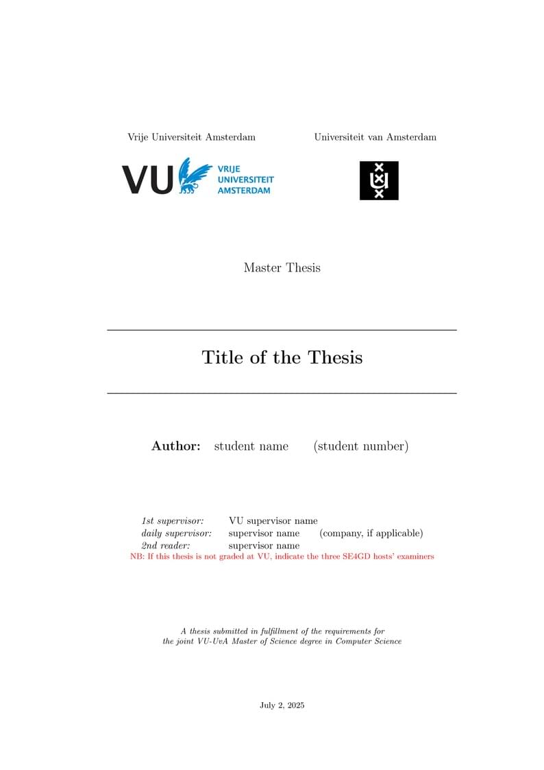 Template: Master Thesis Software Engineers for the Green Deal (SE4GD) Programme
