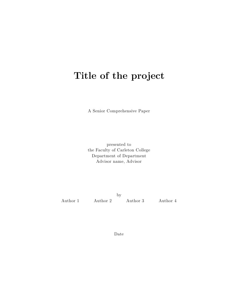 Carleton comps paper template