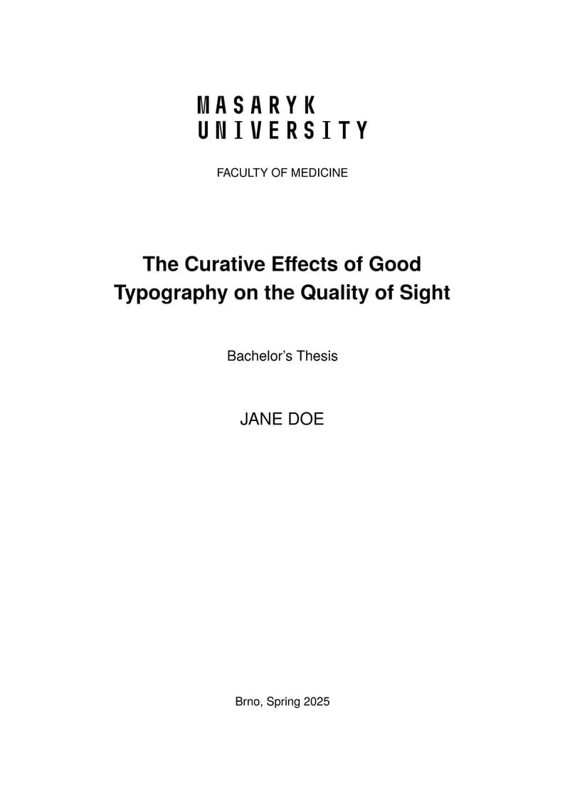 Fithesis4 for the Faculty of Medicine at the Masaryk University in Brno