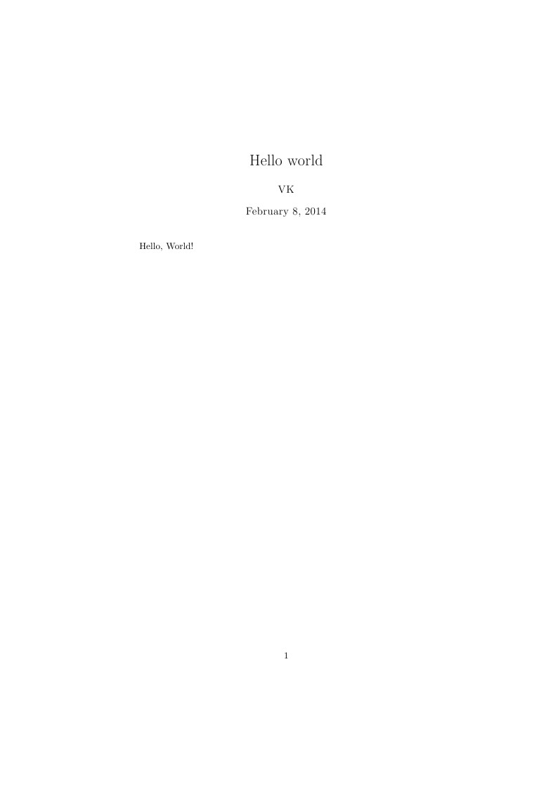 Hello world