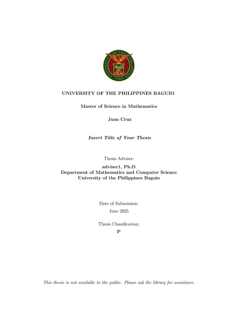 UPB DMCS BS MATH Thesis Template