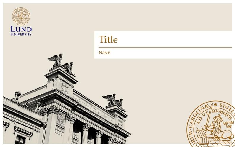 Lund University Beamer Template