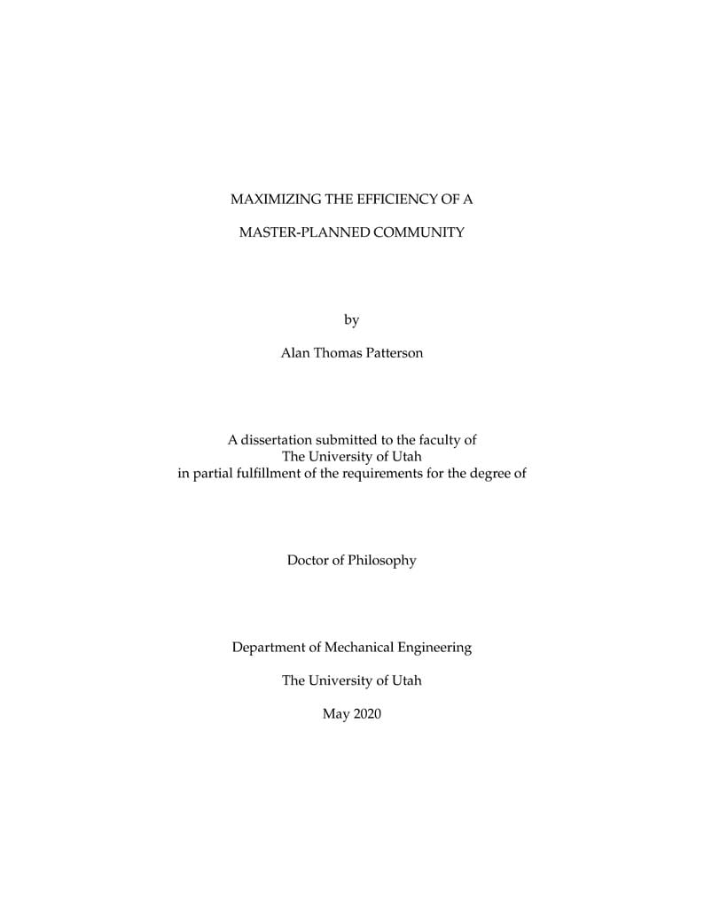 Thesis Template for the University of Utah