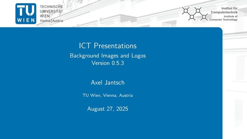 TU Wien ICT Presentation Template