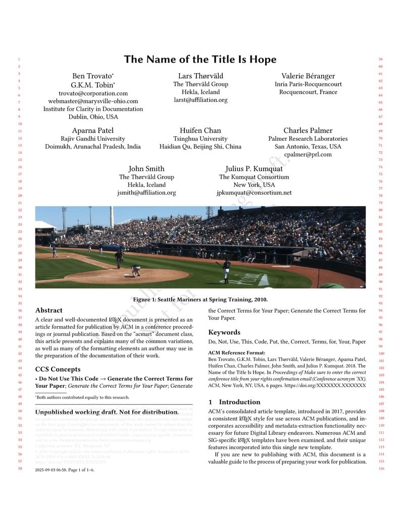 ACM Conference Proceedings Primary Article Template