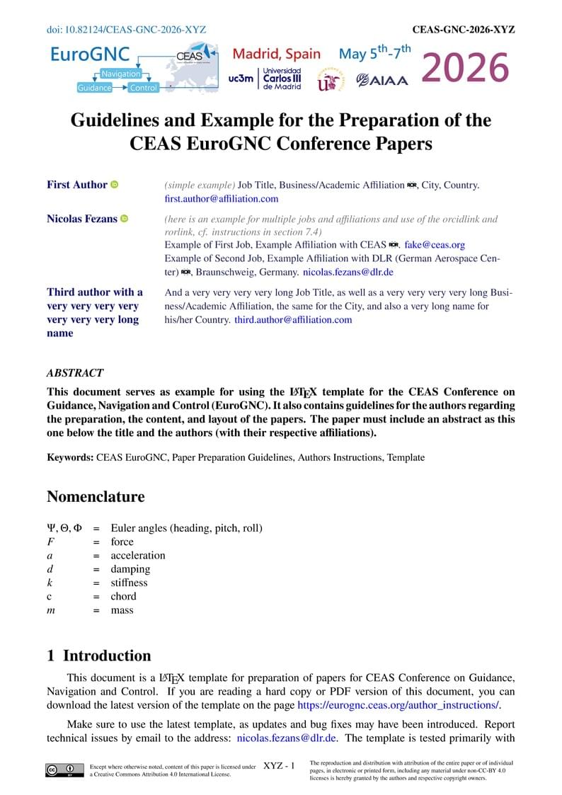 CEAS EuroGNC 2026 - Official Template