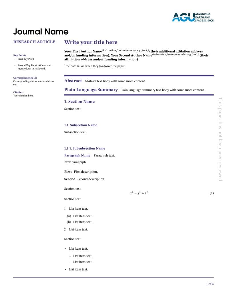 AGU Wiley-like template (September 2025)