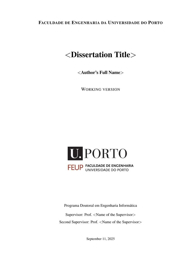 FEUP Dissertation format