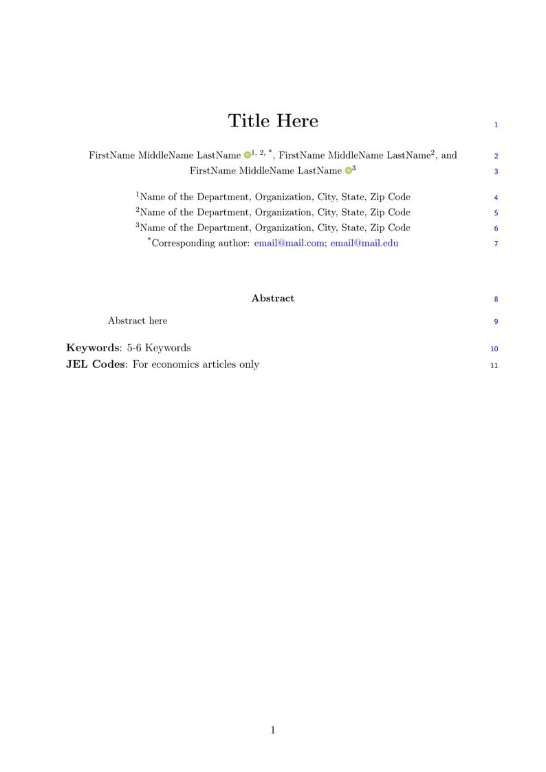 Manuscript Template (Everything you need)