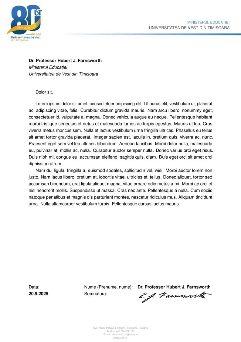 UVT Letterhead
