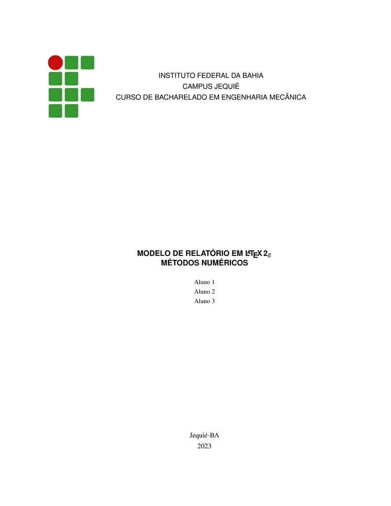 IFBA-Modelo de Relatório