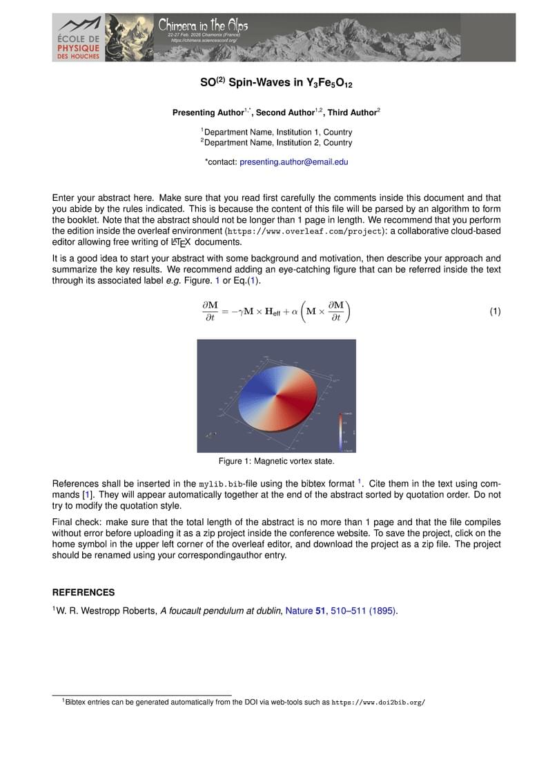 Chimera 2026 Abstract template