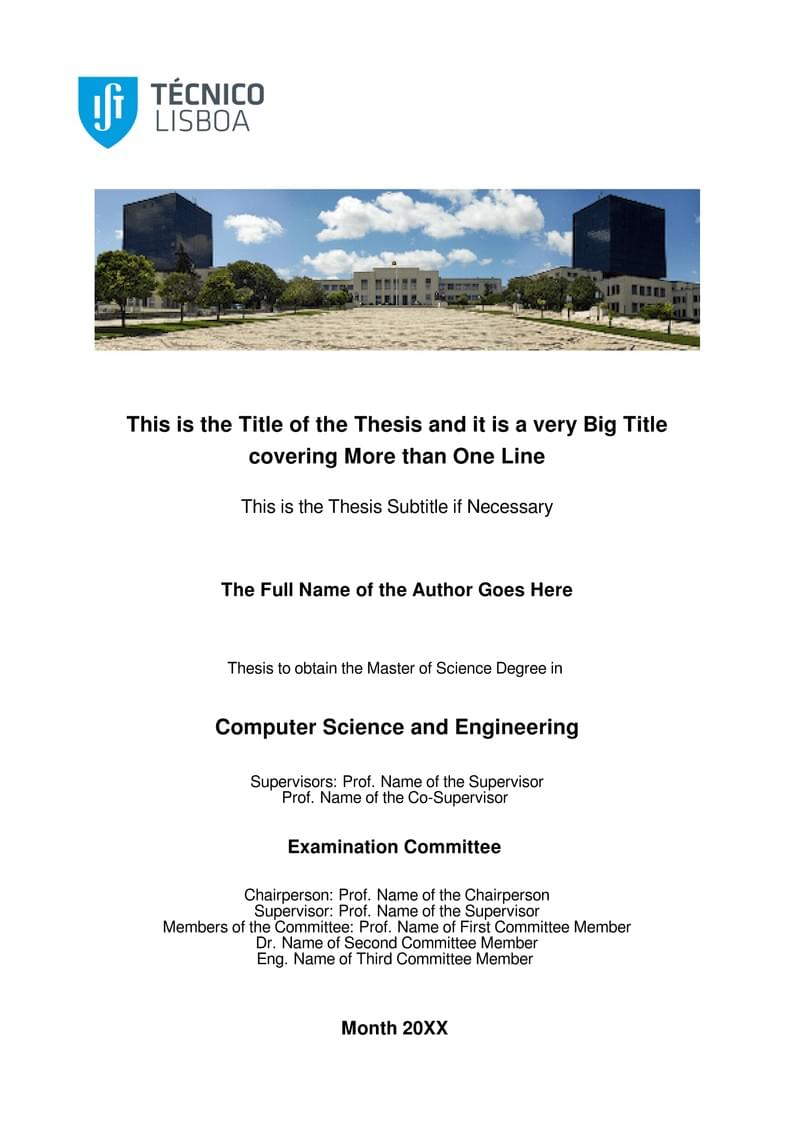 IST-UL MSc Dissertation