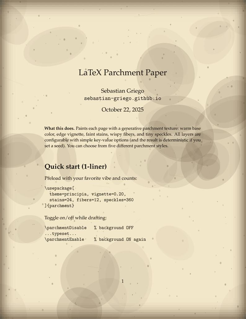 LaTeX Parchment Paper