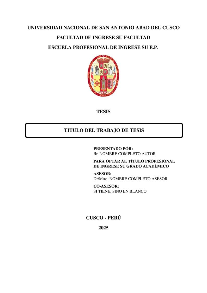 Plantilla Tesis UNSAAC