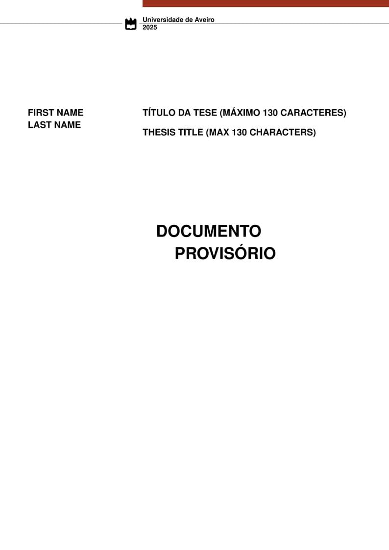 University of Aveiro Thesis
