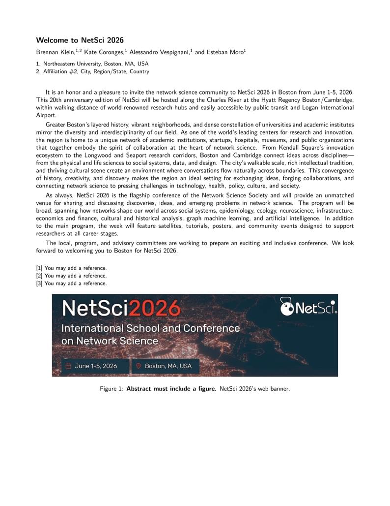 NetSci2026 Abstract Template
