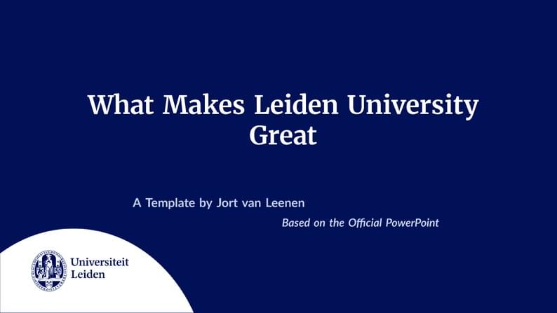Leiden University Beamer Theme