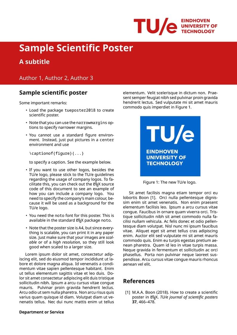 TU/e Sample Scientific Poster