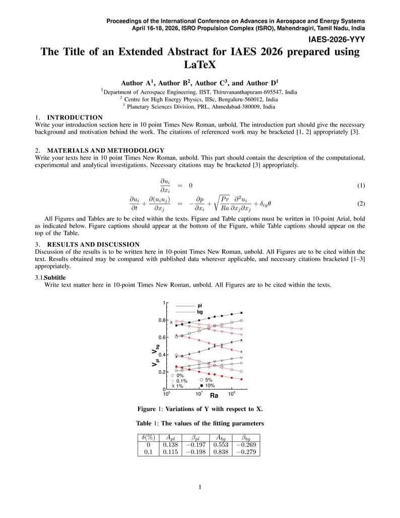 IAES 2026 Extended Abstract Template
