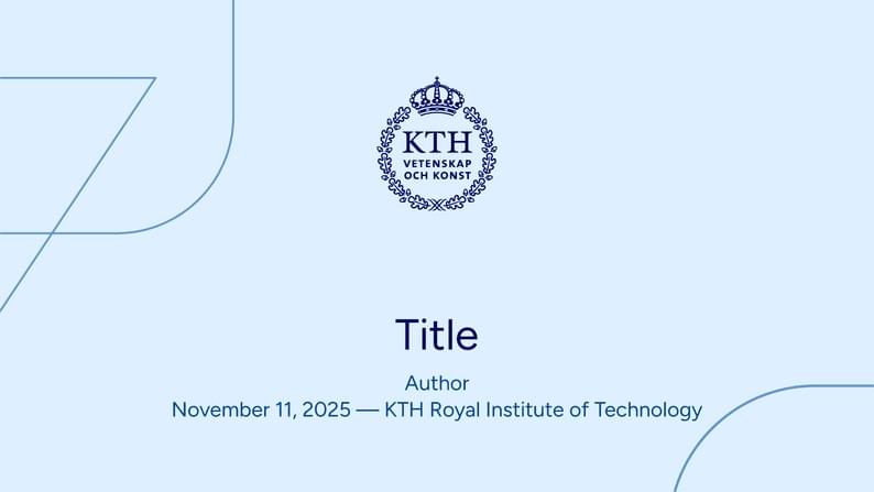 kthpq: a KTH beamer template