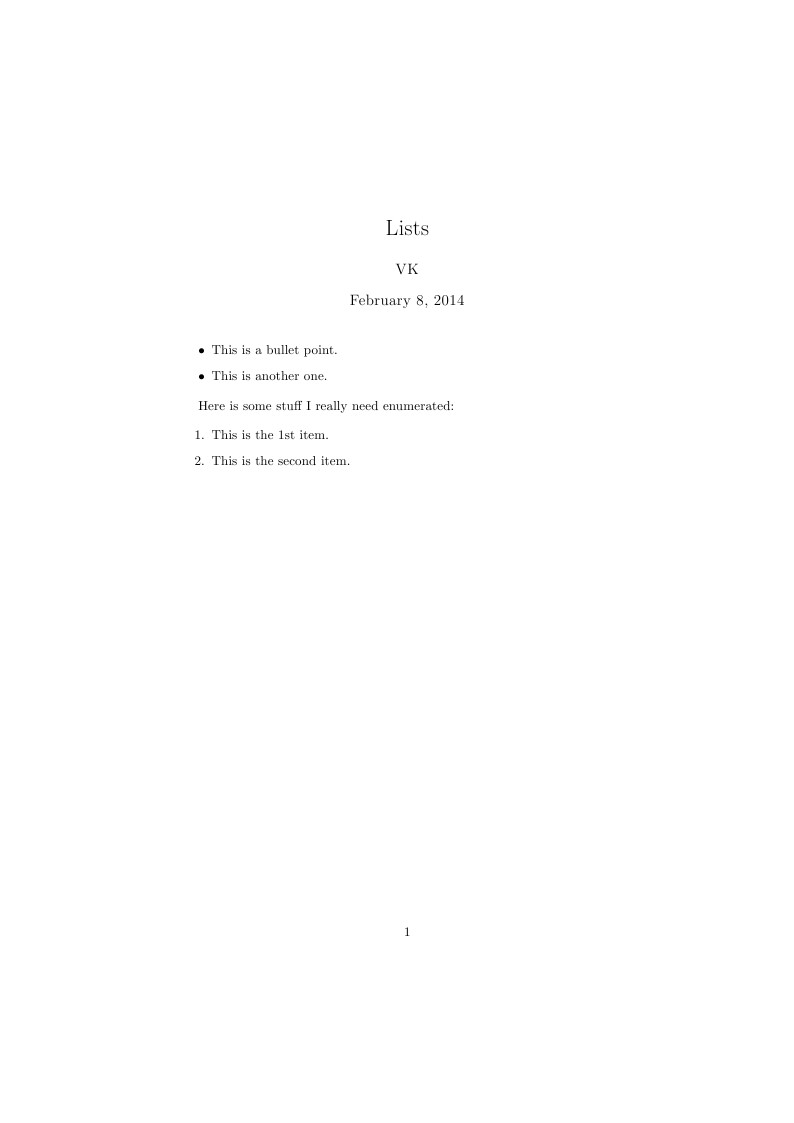 Lists