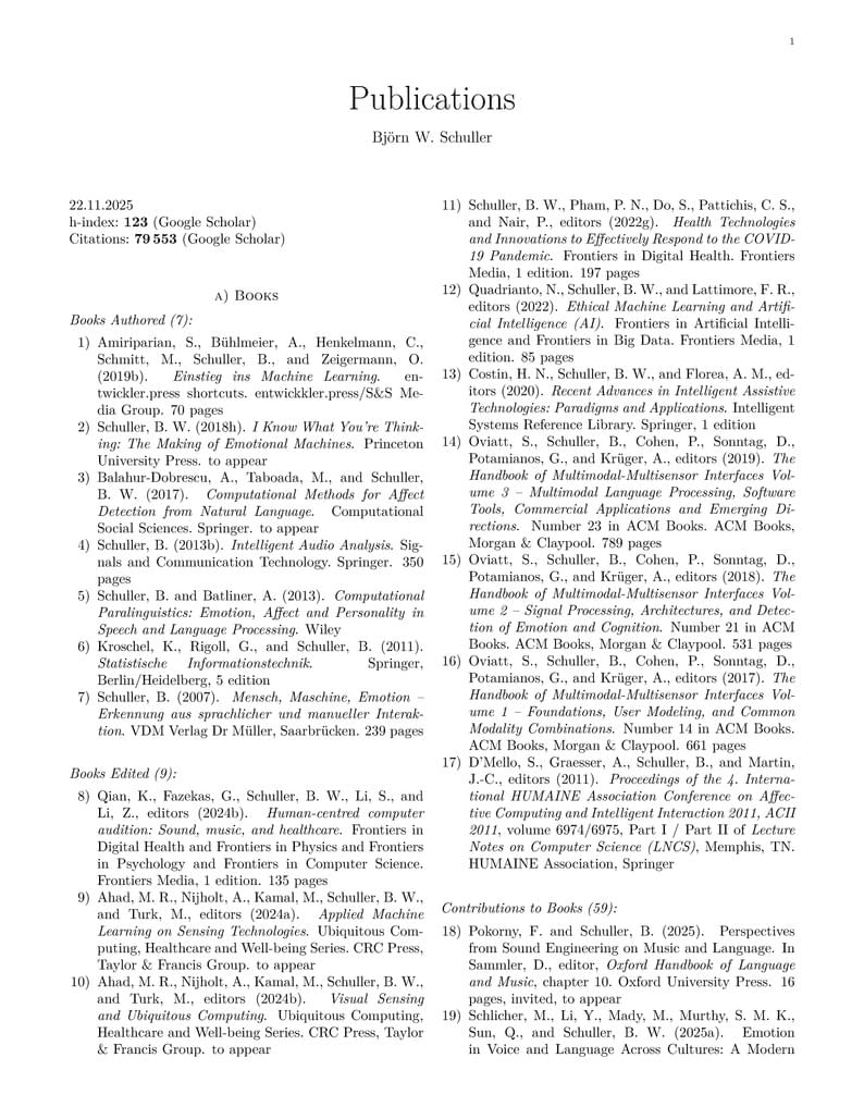 Publications by Björn Schuller