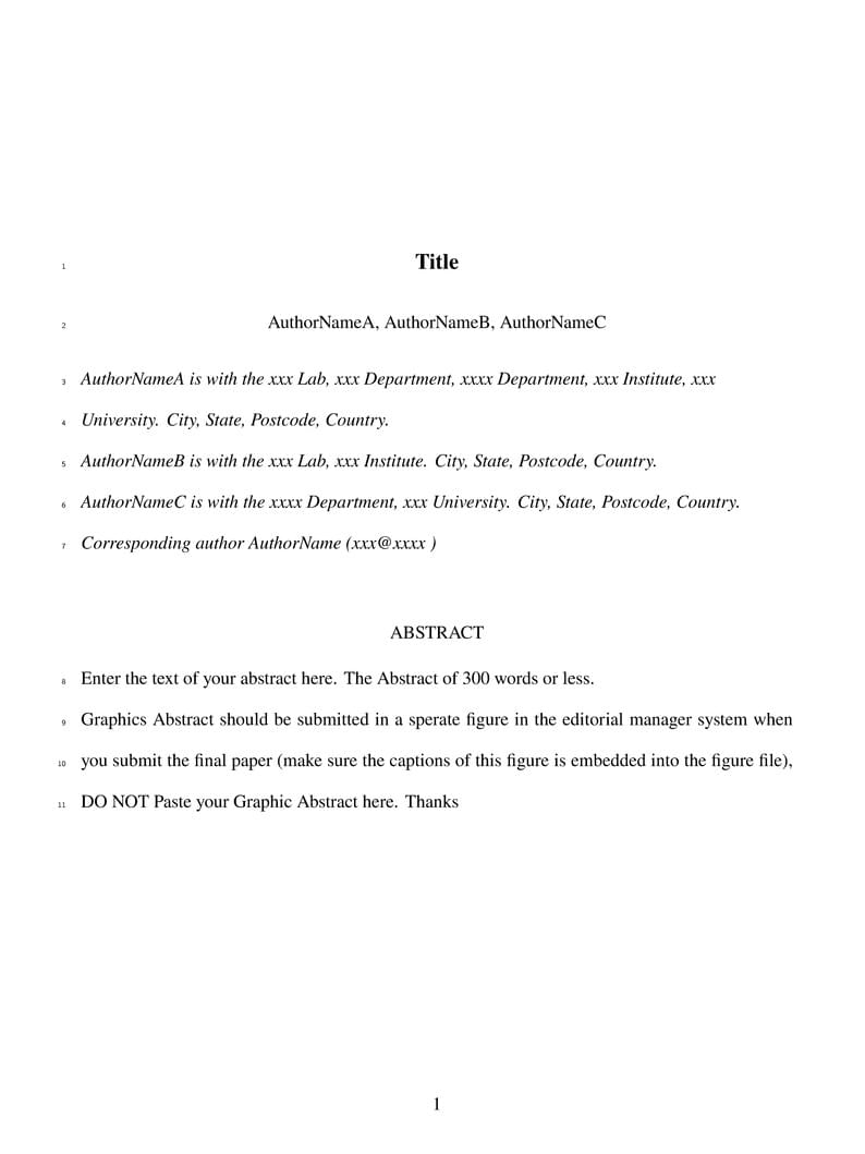 Photogrammetric Engineering & Remote Sensing (PE&RS) LaTeX Template