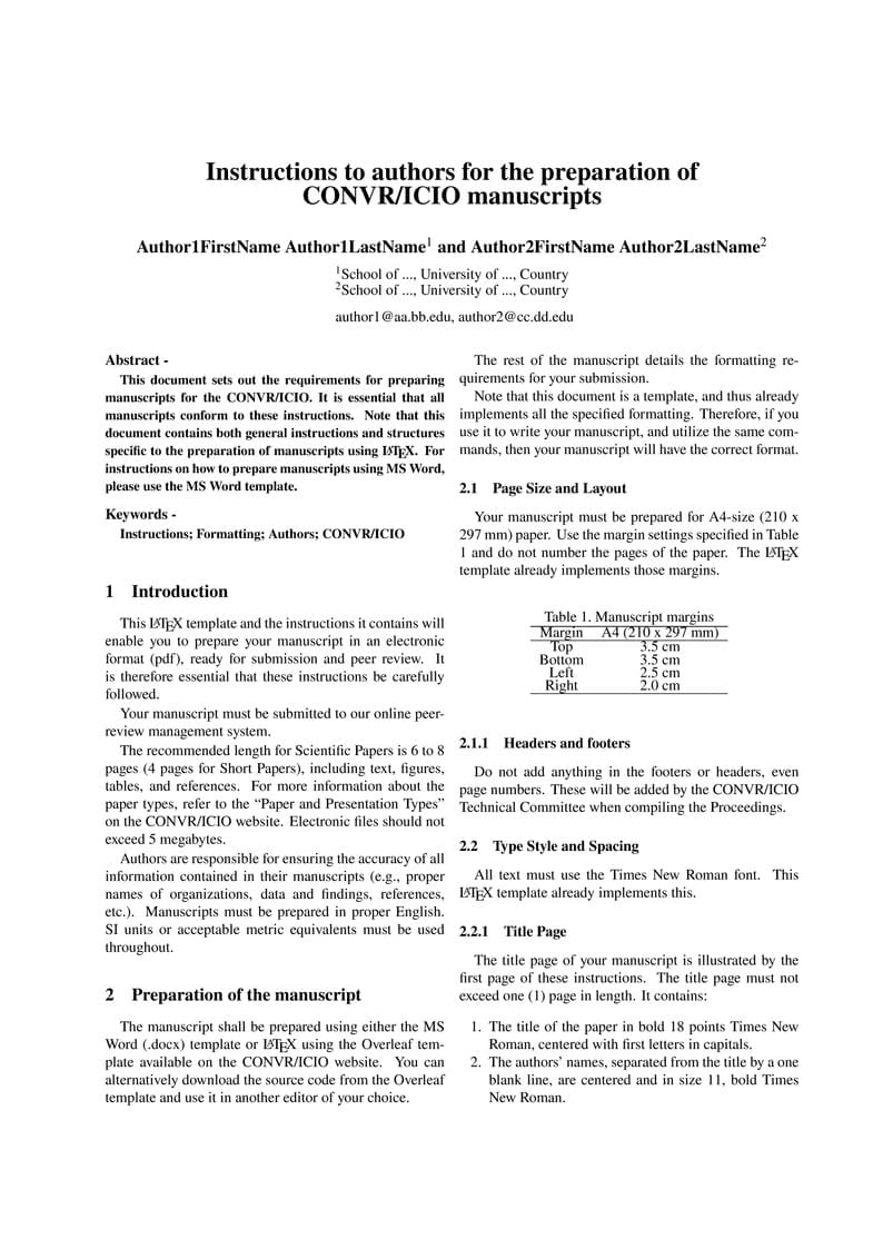 CONVR_ICIO LaTeX Paper Template