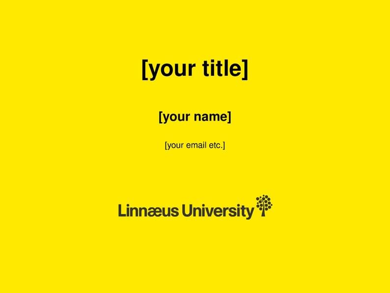 Linneaus University slide template