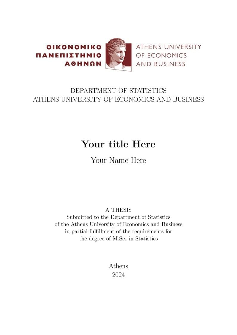 ΑUEB MSc in Statistics Template