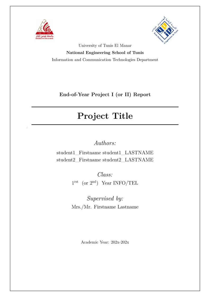 ENIT TIC Report Template