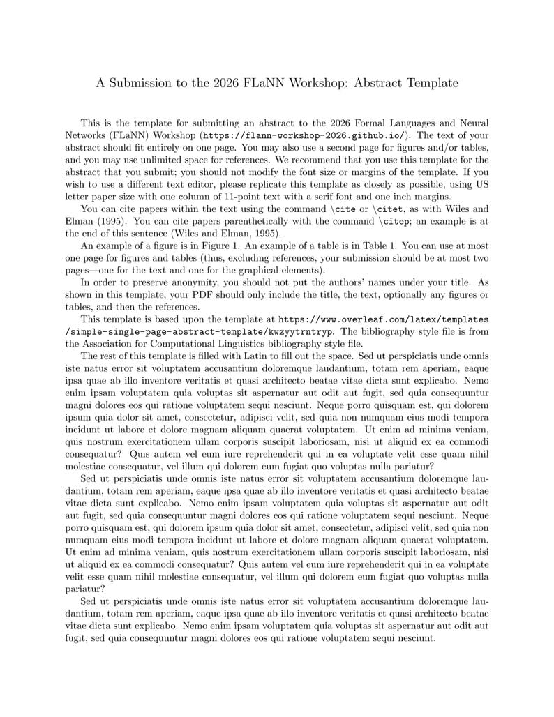FLaNN Workshop Abstract Template