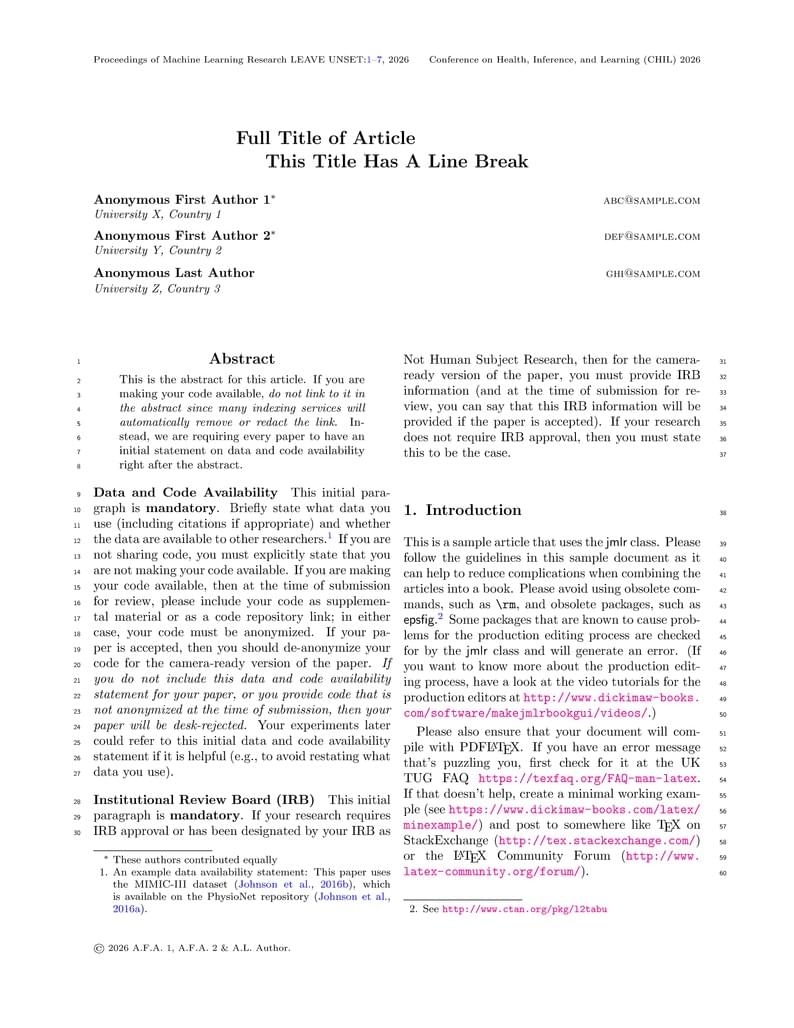 CHIL 2026 Template
