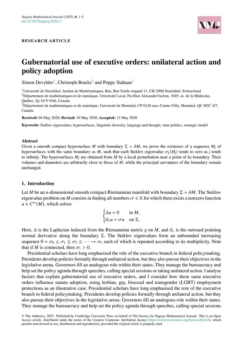 Nagoya Mathematical Journal