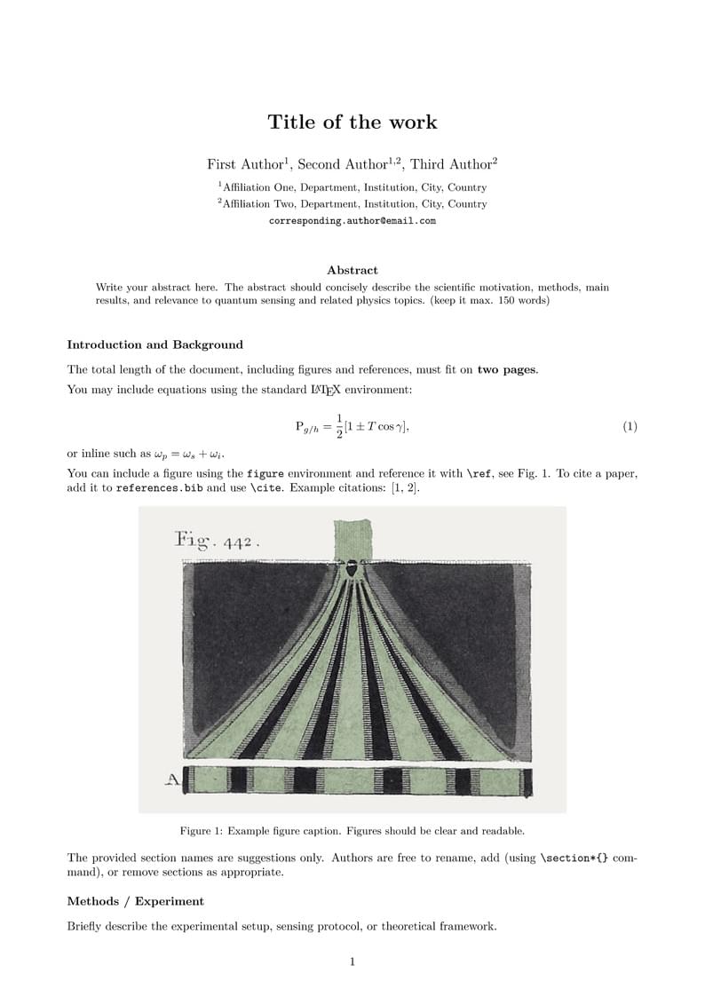 QSL - Abstract Template