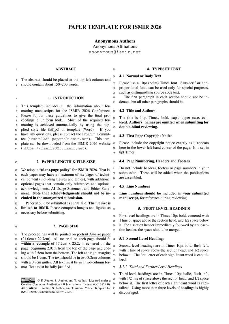 ISMIR 2026 Paper Template