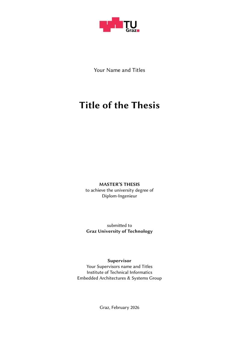 Thesis Template EAS TU Graz