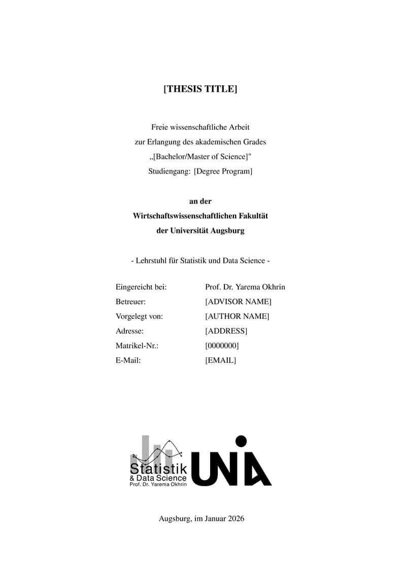 Abschlussarbeit Vorlage Statistik und Data Science