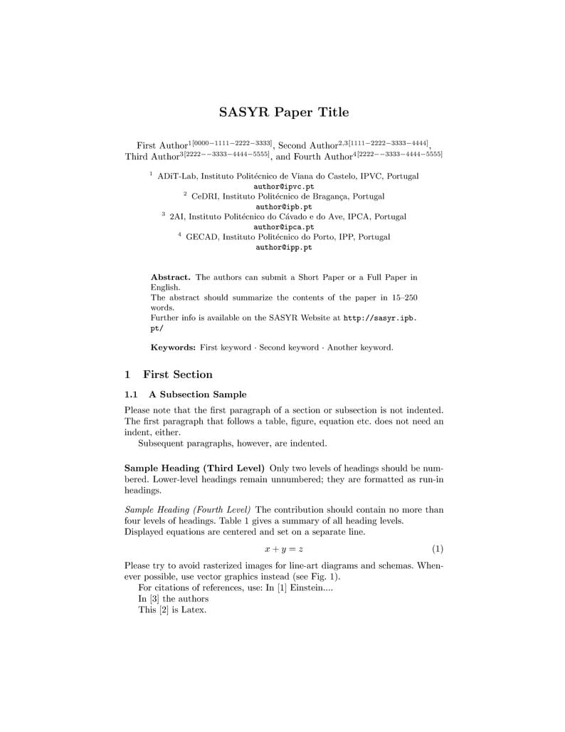 SASYR Paper Template